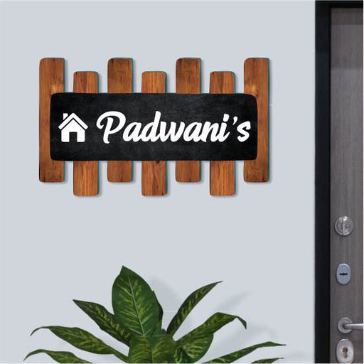 Wooden Plank Name Plate