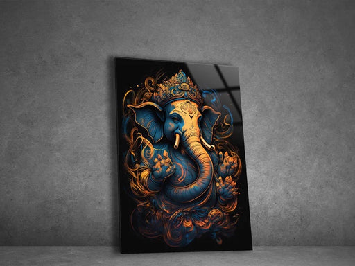 The Modern Art Ganesh Ji Acrylic Glass Wall Art | Ganesh Wall Art | Panoramic Wall Decor | Abstract Wall Decor | Housewarming Gifts | Home Decor | Gifts For Her