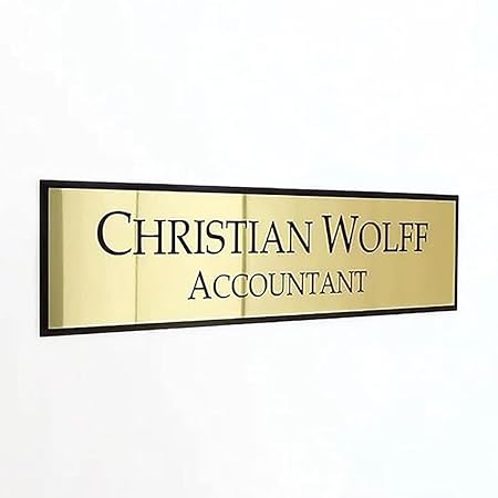 Cool Gifts  Personalized Acrylic Name Plate for house | Black & Silver Engraving with Name Engraved | Name Plaque | Custom Self-Adhesive Name Board for Home, Office & Outdoor