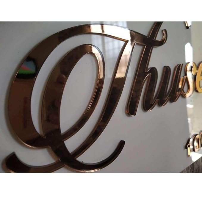 Personalised Home Door Name Plate Acrylic with LED BACKLIGHT
