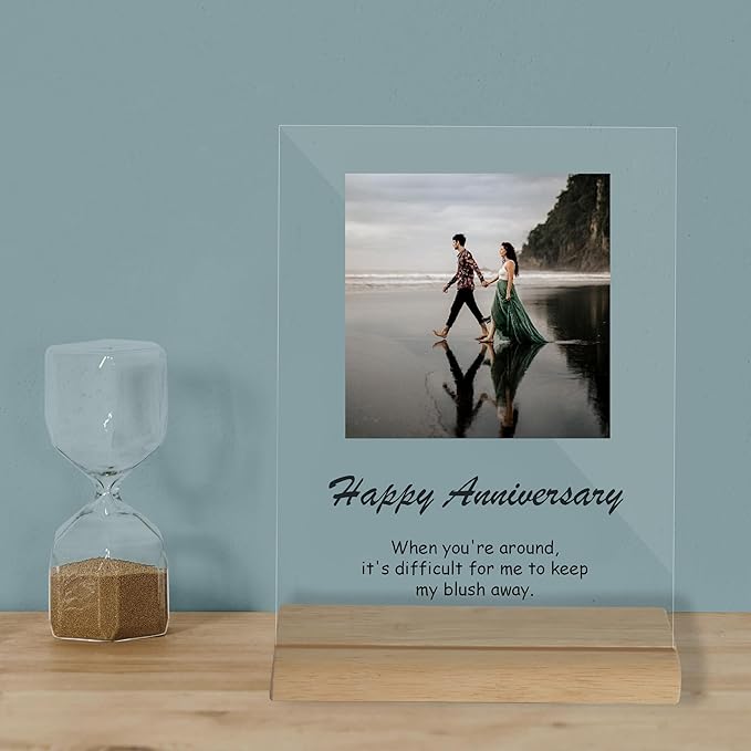 Amazingily Customized Photo and Text Message With Wooden Stand | Personalised Printed Photo Frame
