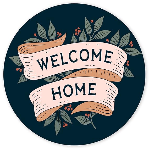 Cool Gifts Welcome Home Round Wall Hanger | Art Livingroom | Decoration Wooden Items | Wood Design Artworks Hangings Ornaments Modern Decor