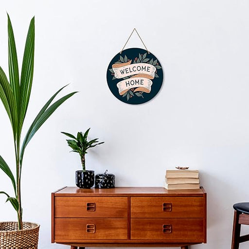 Cool Gifts Welcome Home Round Wall Hanger | Art Livingroom | Decoration Wooden Items | Wood Design Artworks Hangings Ornaments Modern Decor