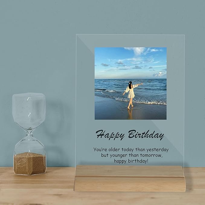 Amazingily Customized Photo and Text Message With Wooden Stand | Personalised Printed Photo Frame