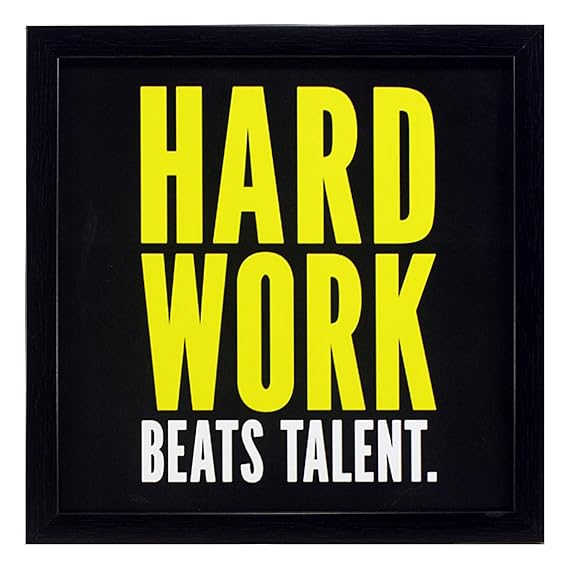 Cool Gifts 4 Piece Set of Framed Wall Hanging Motivational Office Decor Art Prints