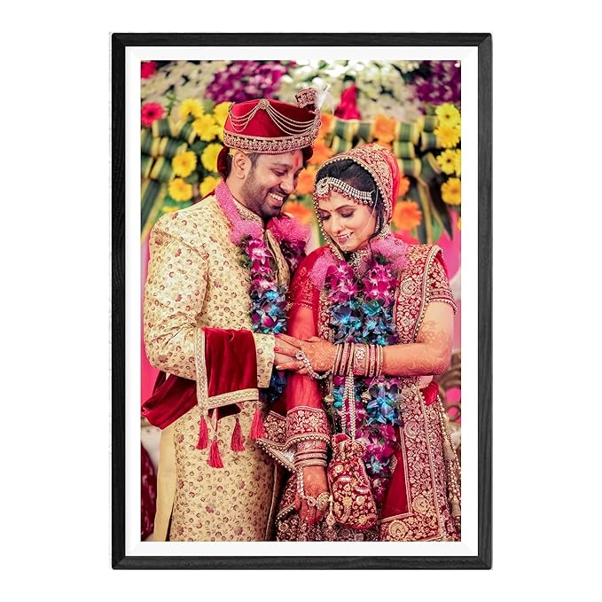 Customized Photo Frames With Photo Upload, Personalised Wall Room And Home Decor Gift (Portrait (Landscape) Engineered Wood, 20 x 14 Inch