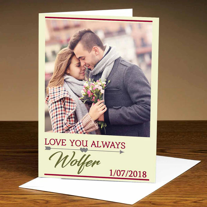Personalised Love You Always Photo Greeting Card