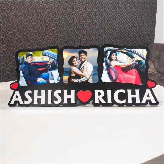 Table Name Frame with 3 Photos