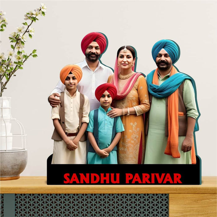 Family Photo Stand with Message