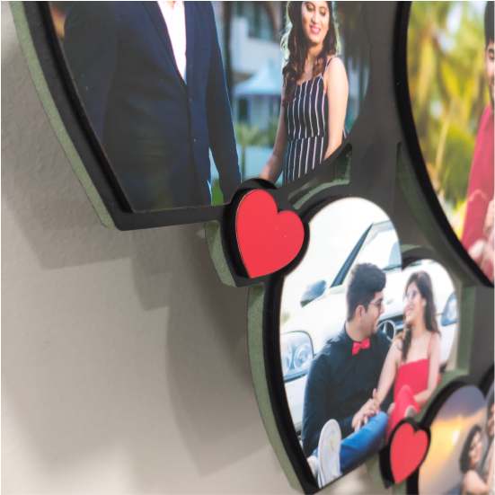 Name Frame with Heart Photos