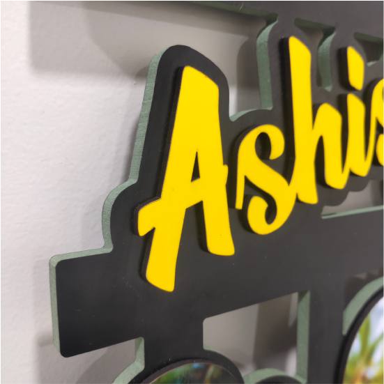 Name Frame with Heart Photos