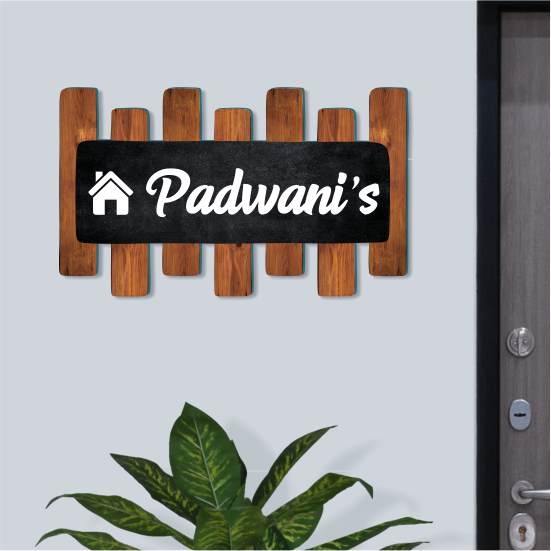Wooden Plank Name Plate