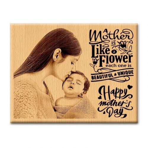Personalised Wooden Engraved Photo Frame Gift for Mom On Mother's Day