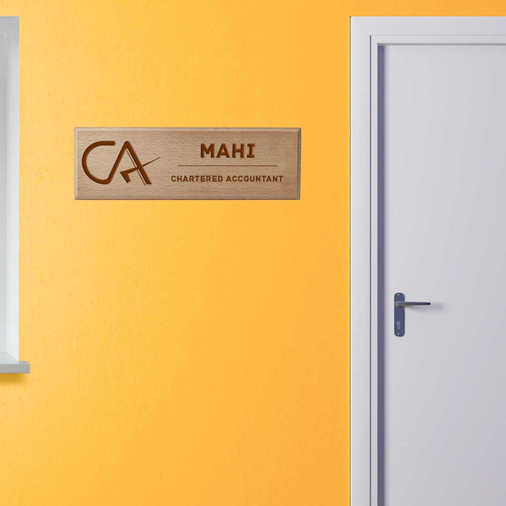 Customized Name Plaques – Wood Engraving for Accountants