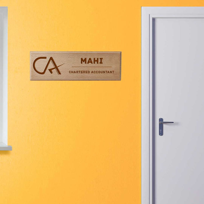 Customized Name Plaques – Wood Engraving for Accountants
