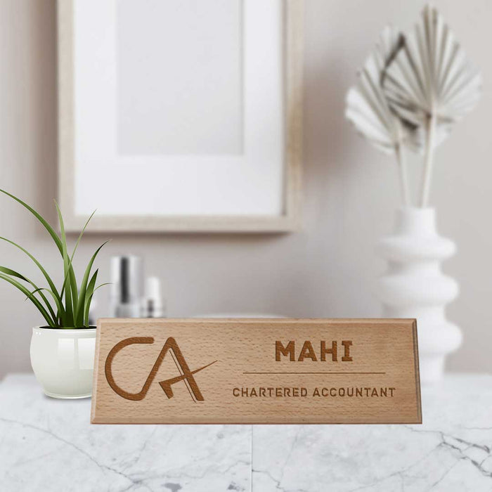 Customized Name Plaques – Wood Engraving for Accountants