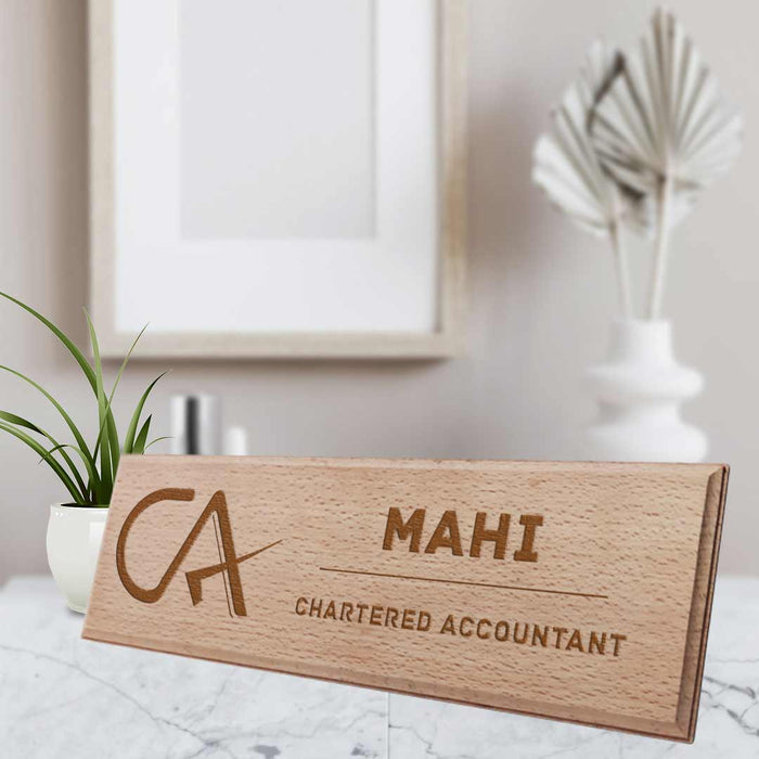 Customized Name Plaques – Wood Engraving for Accountants